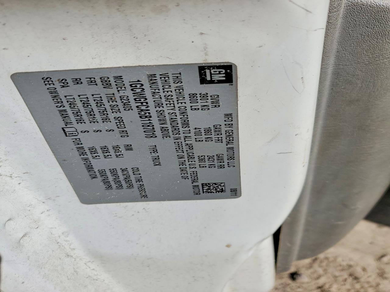 2011 Chevrolet Express G2500