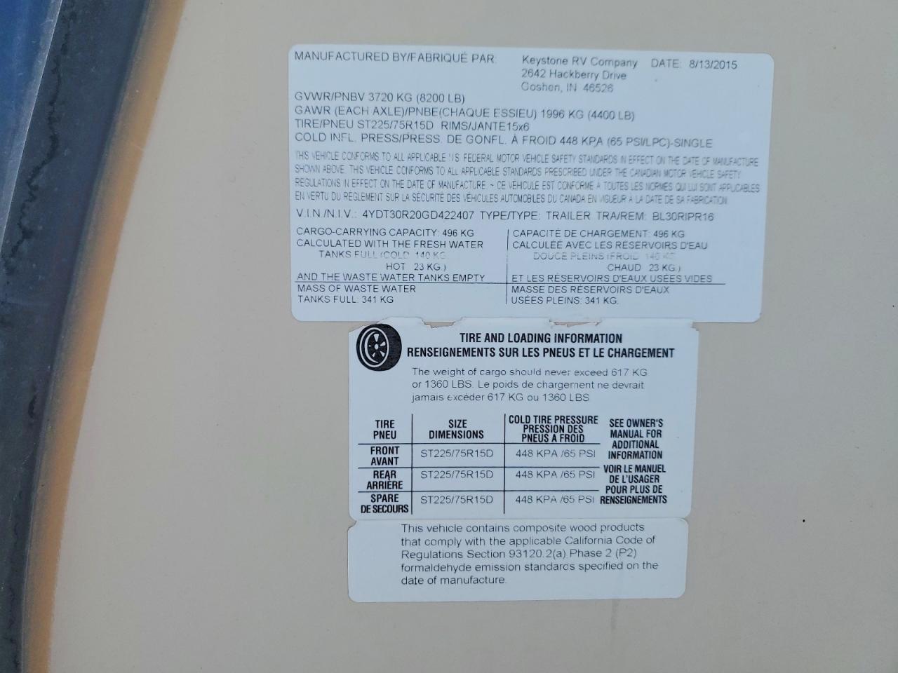 2016 Keystone Premier Camper