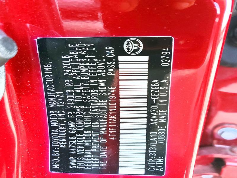 2022 Toyota Camry xle