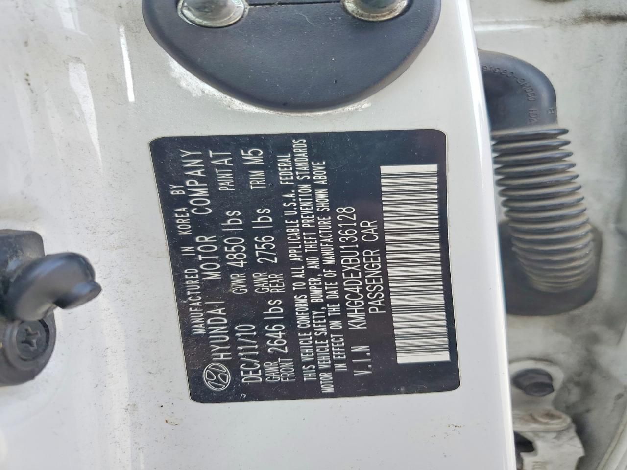 2011 Hyundai Genesis 3.8l