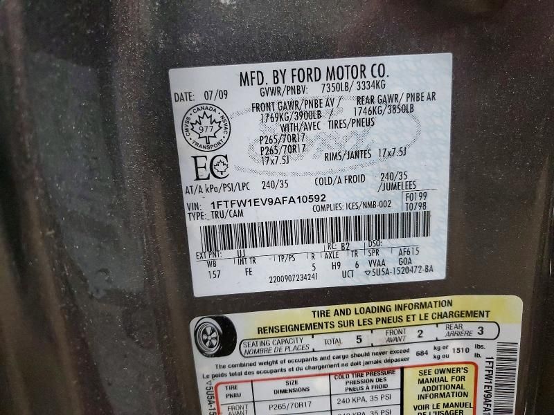 2010 Ford F150 Supercrew