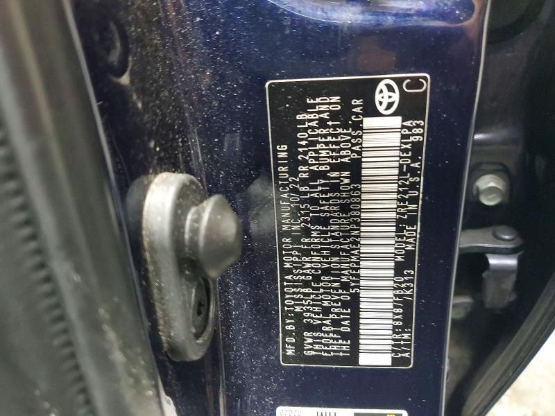 2022 Toyota Corolla le