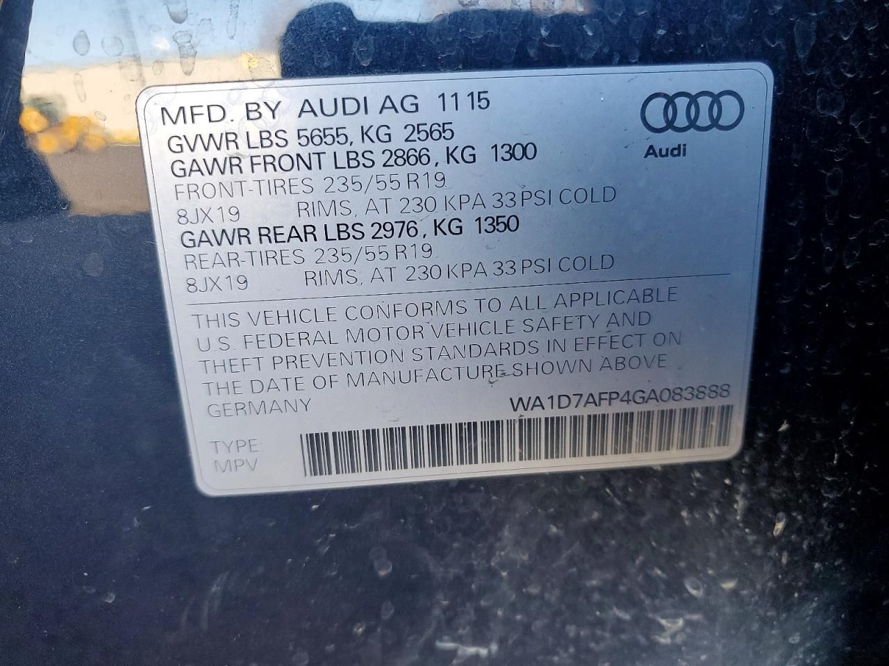 2016 Audi Q5 Premium Plus S-line