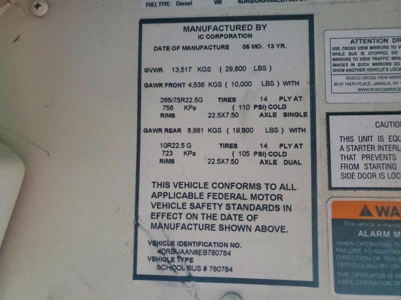 2014 Icrp 2014 IC Corporation CE Series School-School Bus