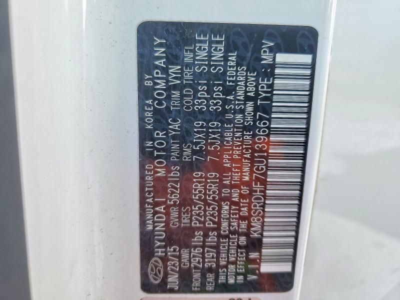 2016 Hyundai Santa fe se Ultimate