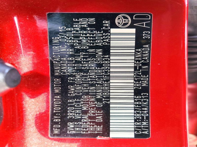 2015 Toyota Corolla l