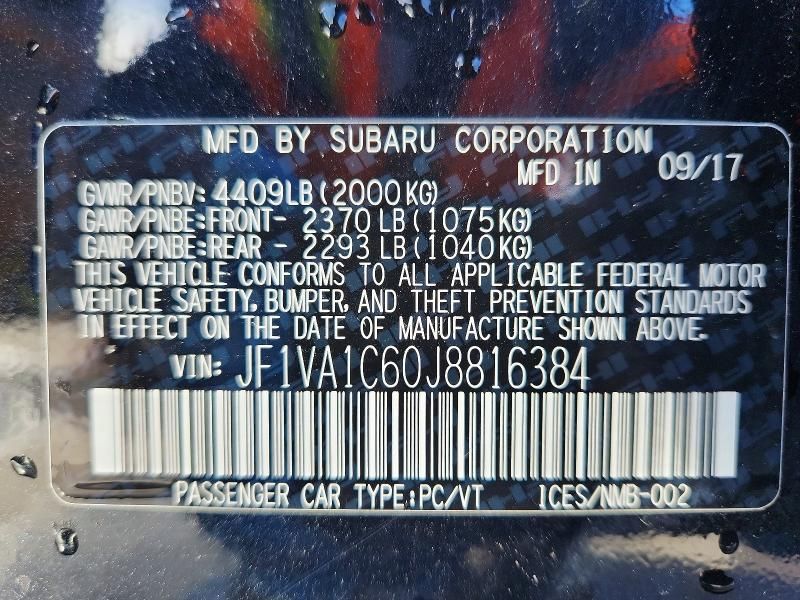 2018 Subaru Wrx Premium