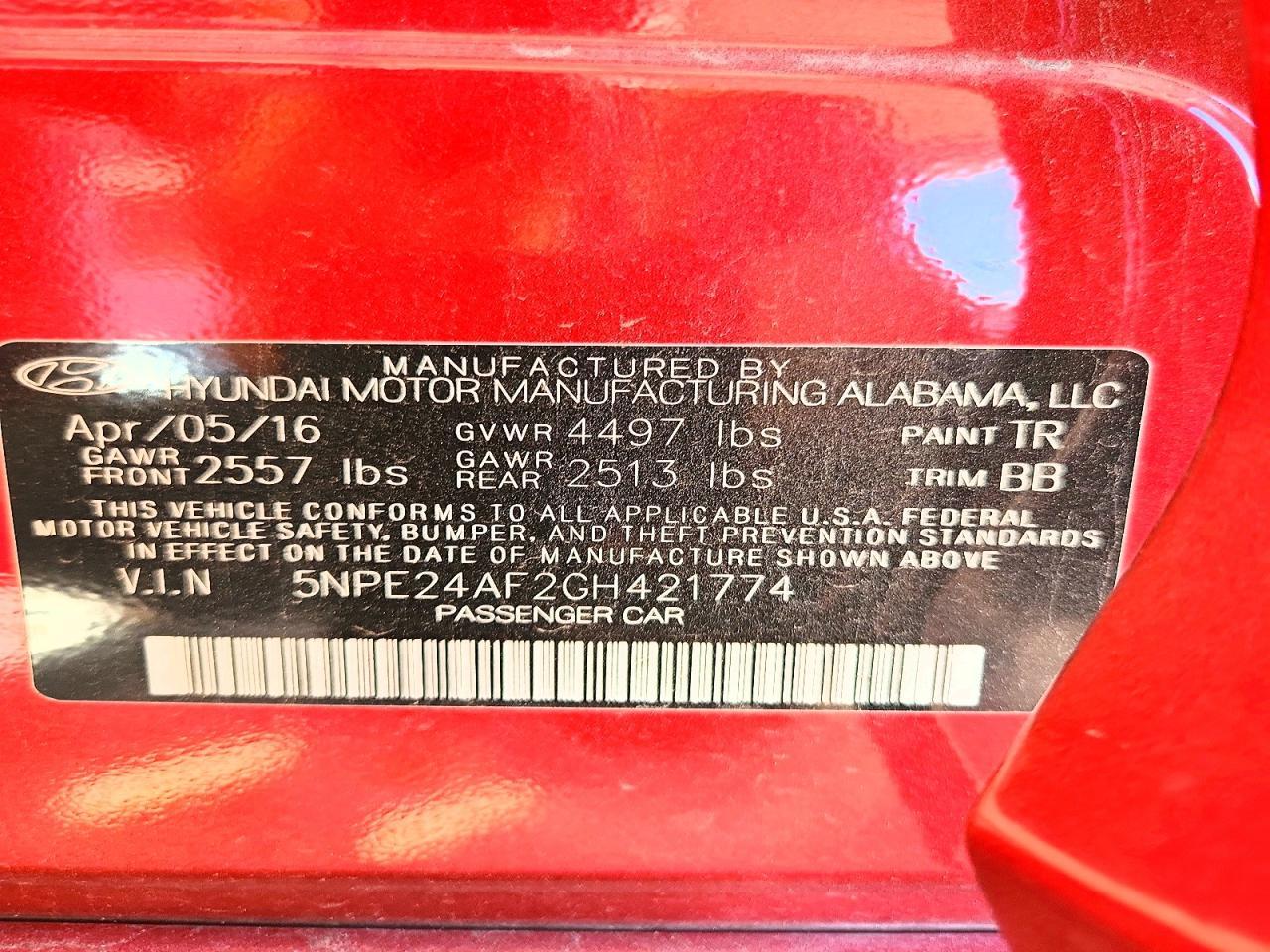 2016 Hyundai Sonata se