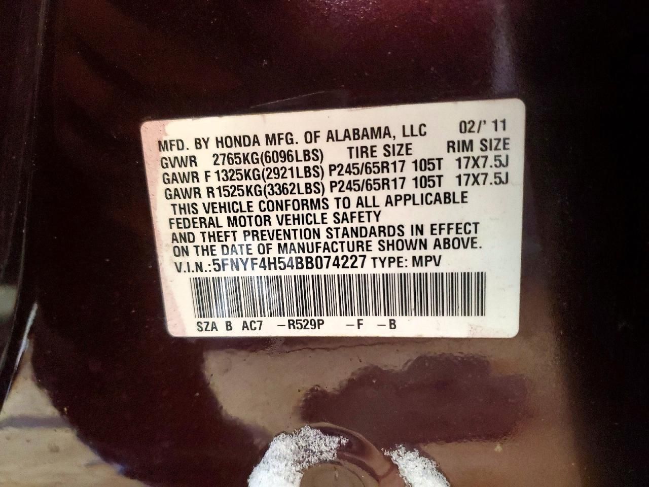 2011 Honda Pilot exl