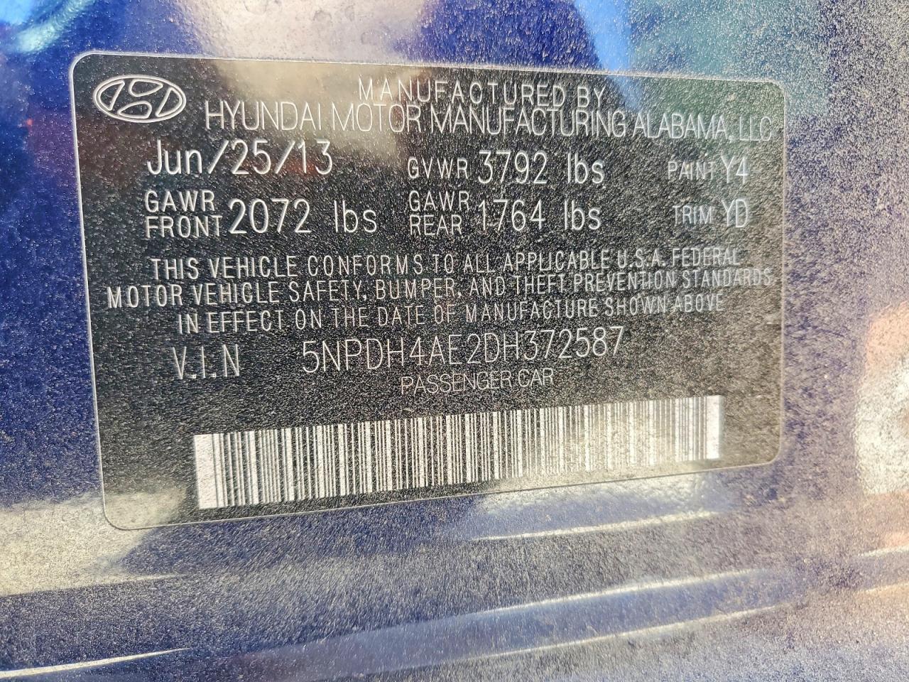 2013 Hyundai Elantra gls