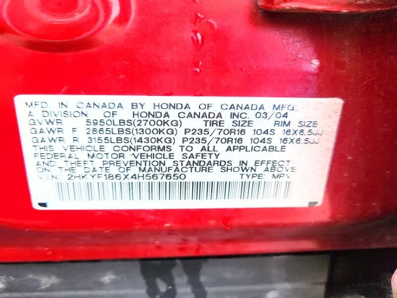 2004 Honda Pilot exl