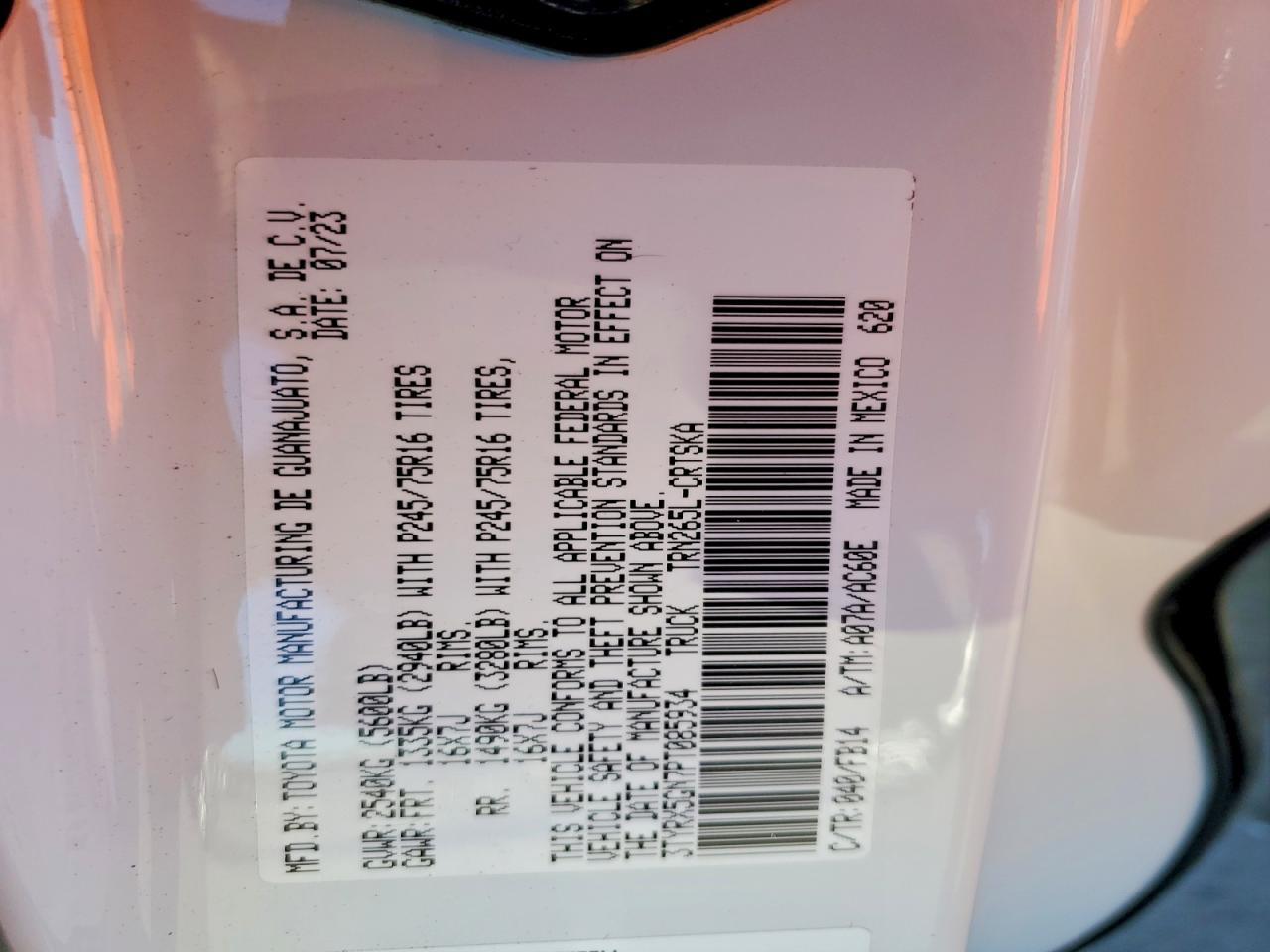 2023 Toyota Tacoma SR