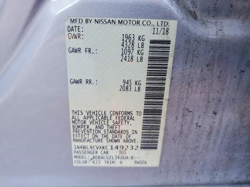 2019 Nissan Altima sr