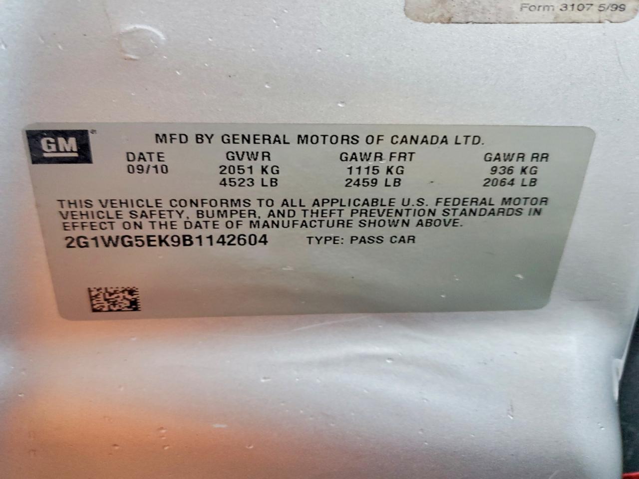 2011 Chevrolet Impala lt