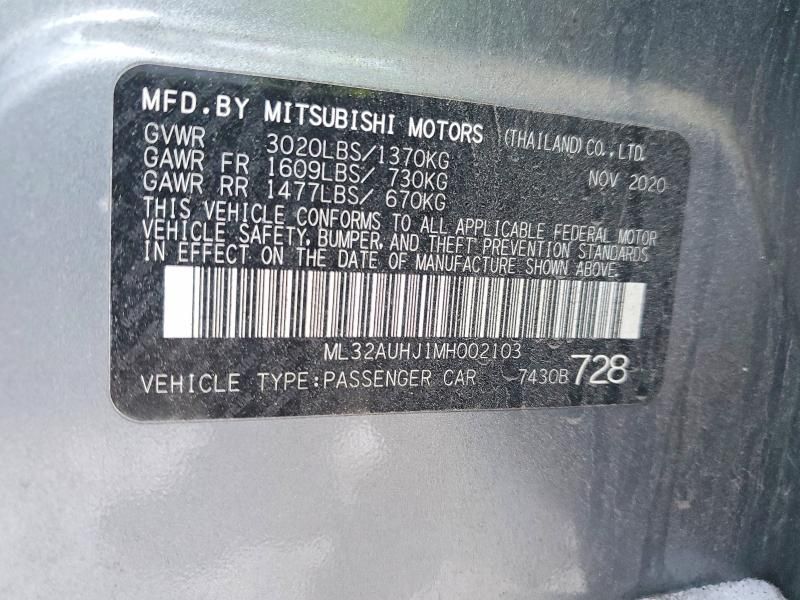 2021 Mitsubishi Mirage es