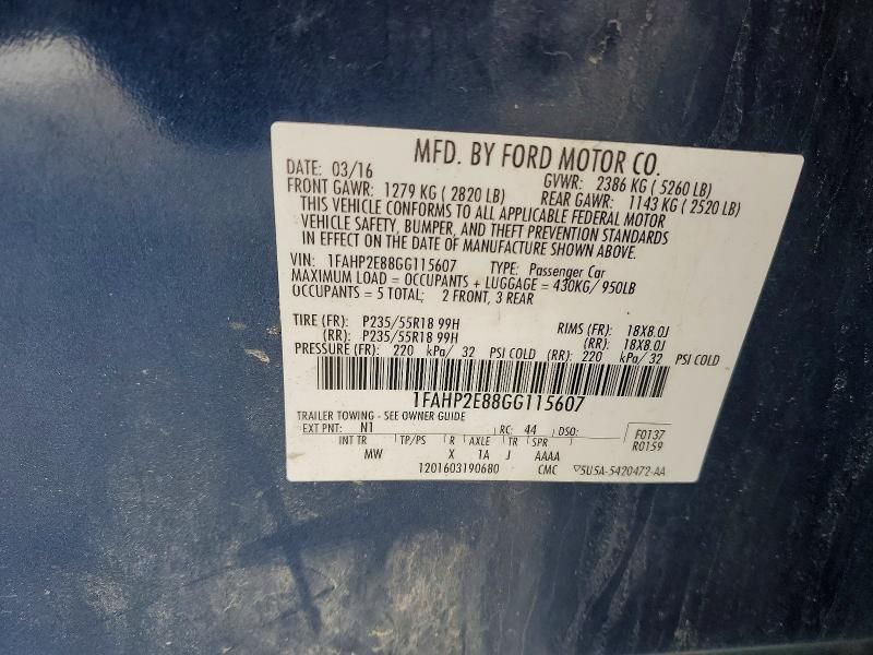 2016 Ford Taurus sel