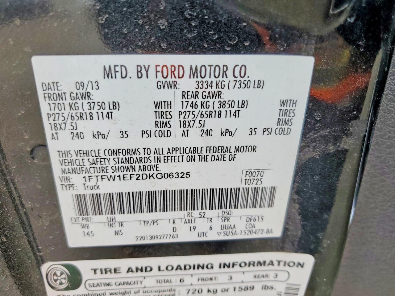 2013 Ford F150 Supercrew