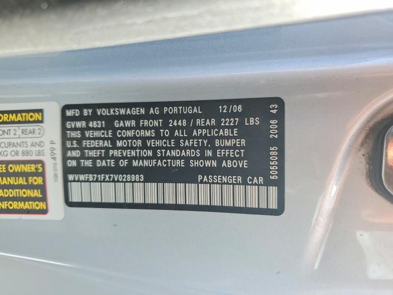 2007 Volkswagen Eos 3.2l