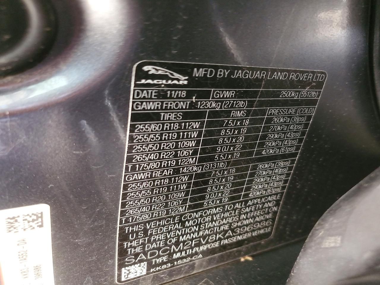 2019 Jaguar F-pace s