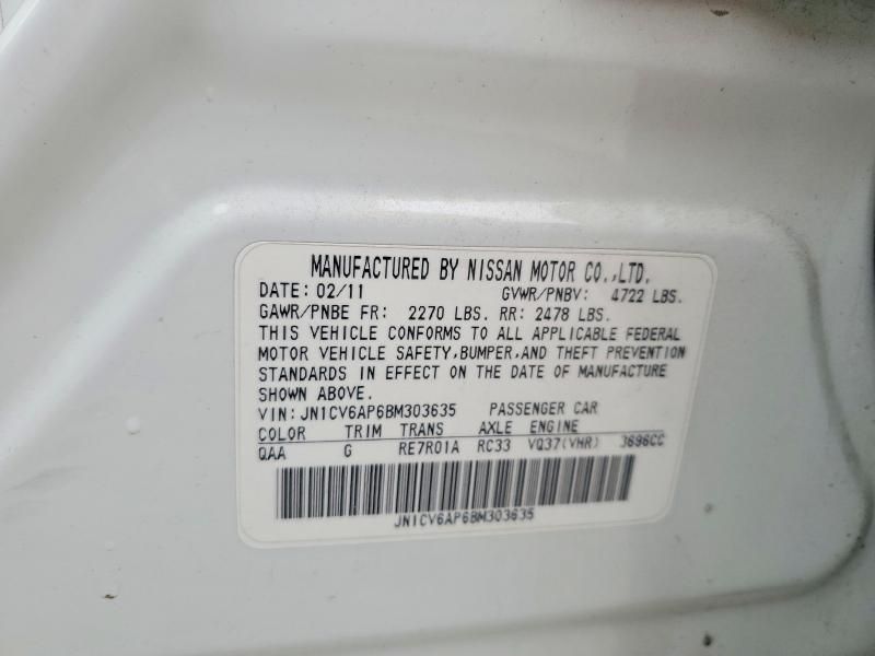 2011 Infiniti G37 Base