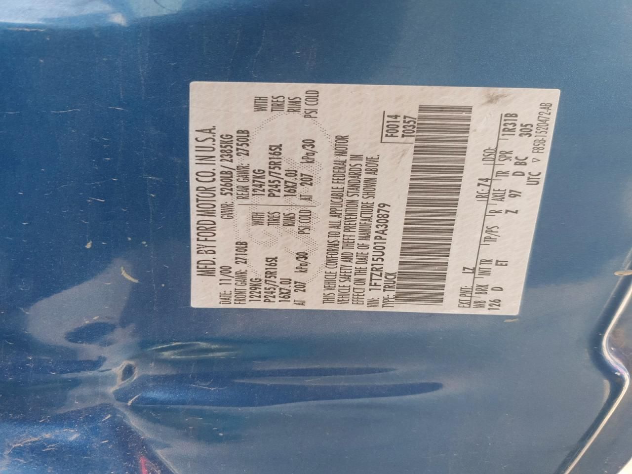 2001 Ford Ranger Super Cab