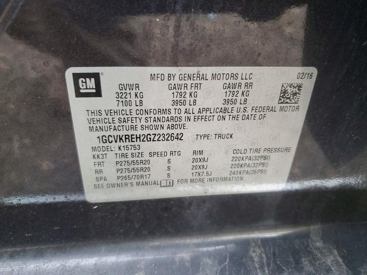 2016 Chevrolet Silverado K1500 lt