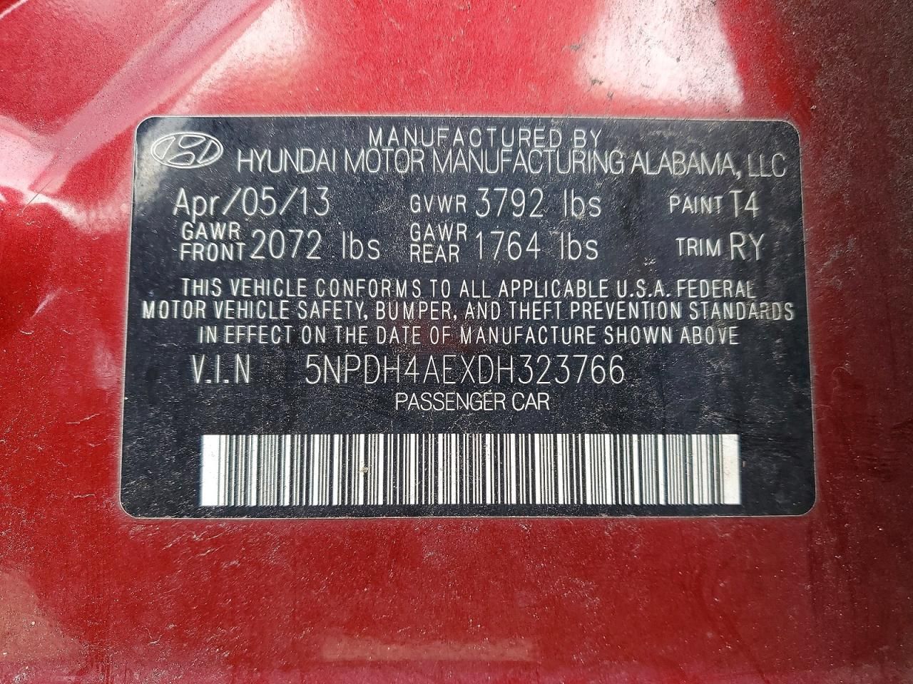 2013 Hyundai Elantra gls