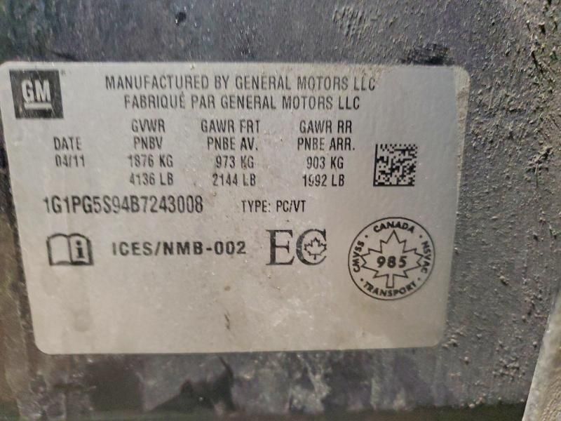 2011 Chevrolet Cruze lt