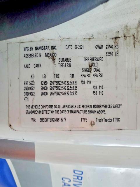 2022 International RH613 Semi Truck