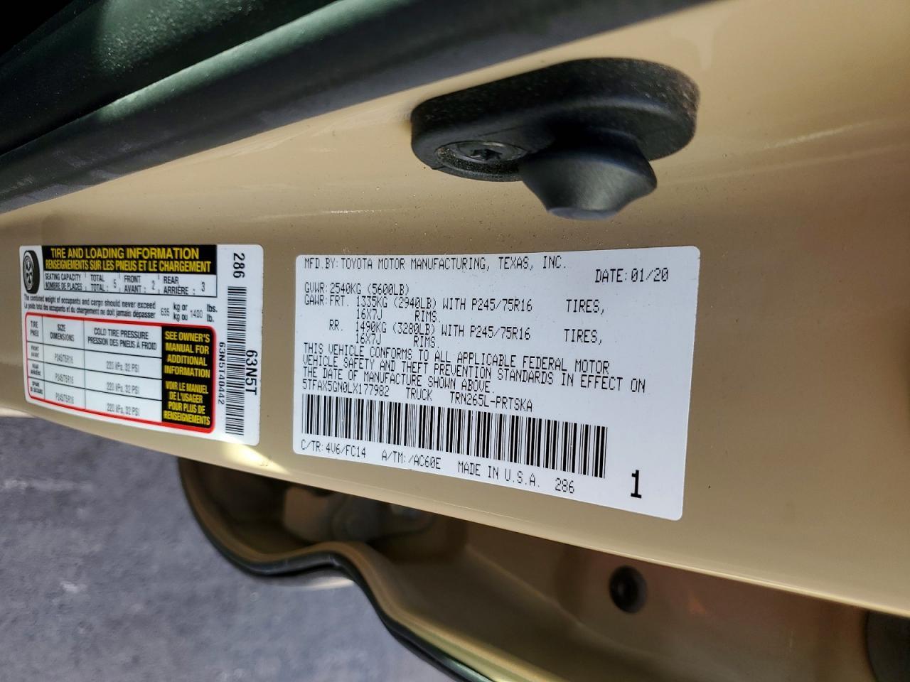 2020 Toyota Tacoma SR5