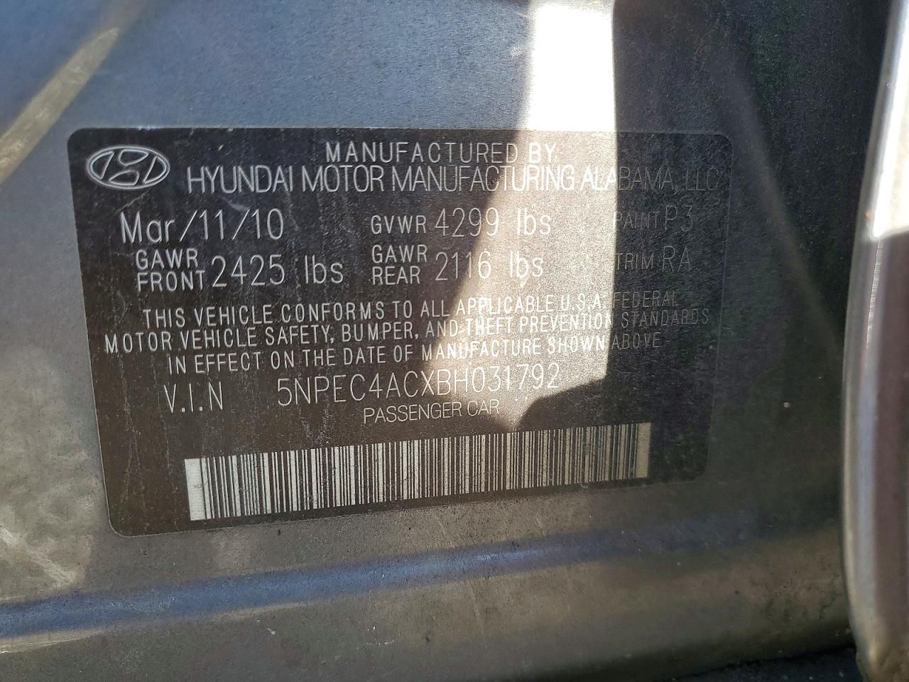 2011 Hyundai Sonata se