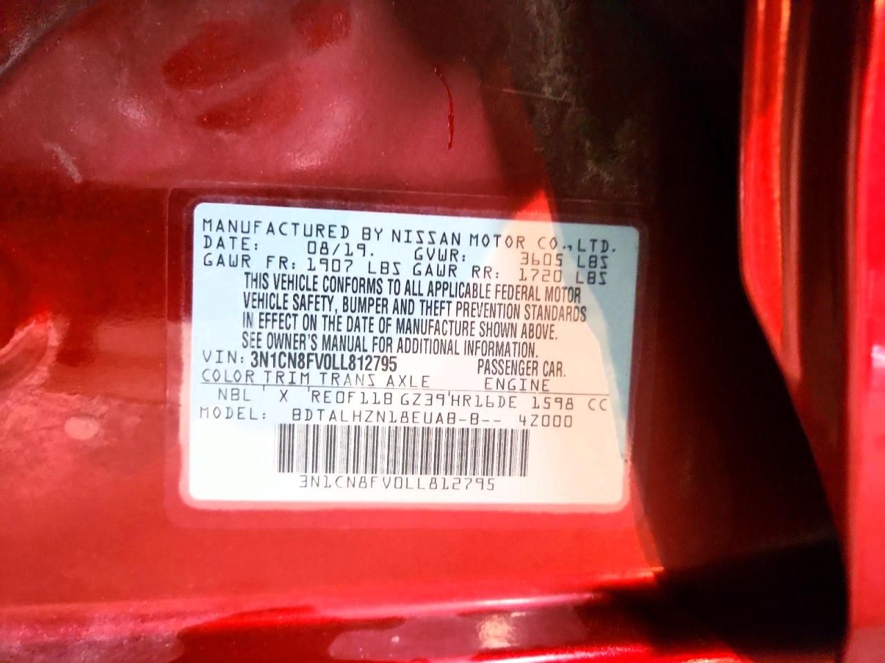 2020 Nissan Versa sr