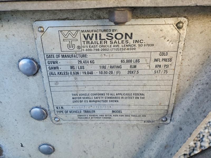 2017 Wilson Grain Trailer