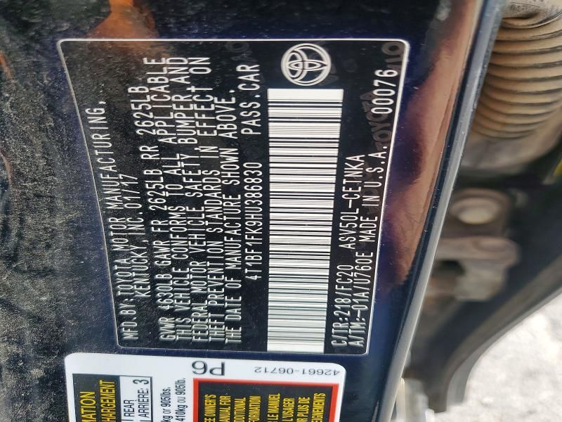 2017 Toyota Camry le