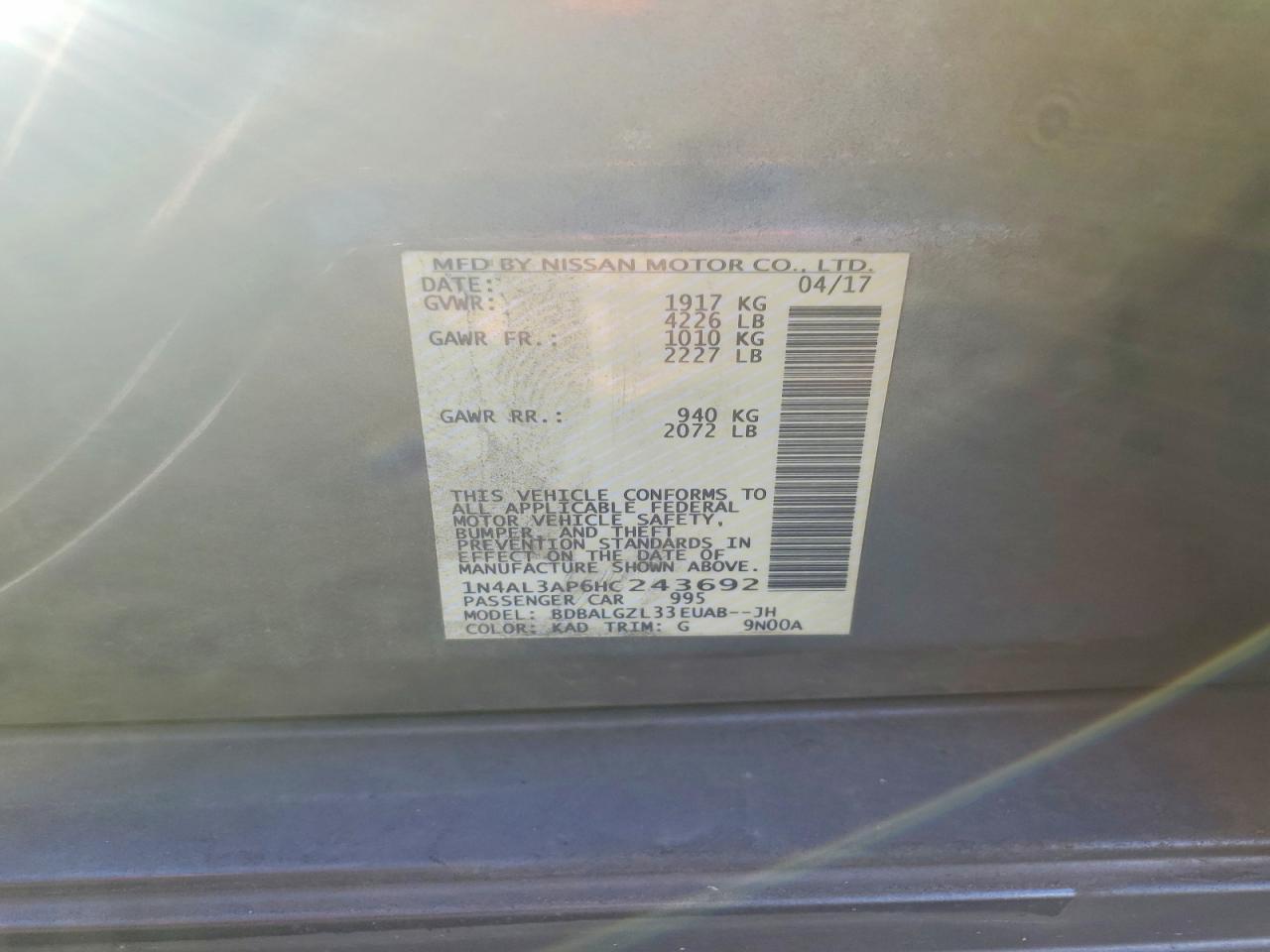 2017 Nissan Altima 2.5