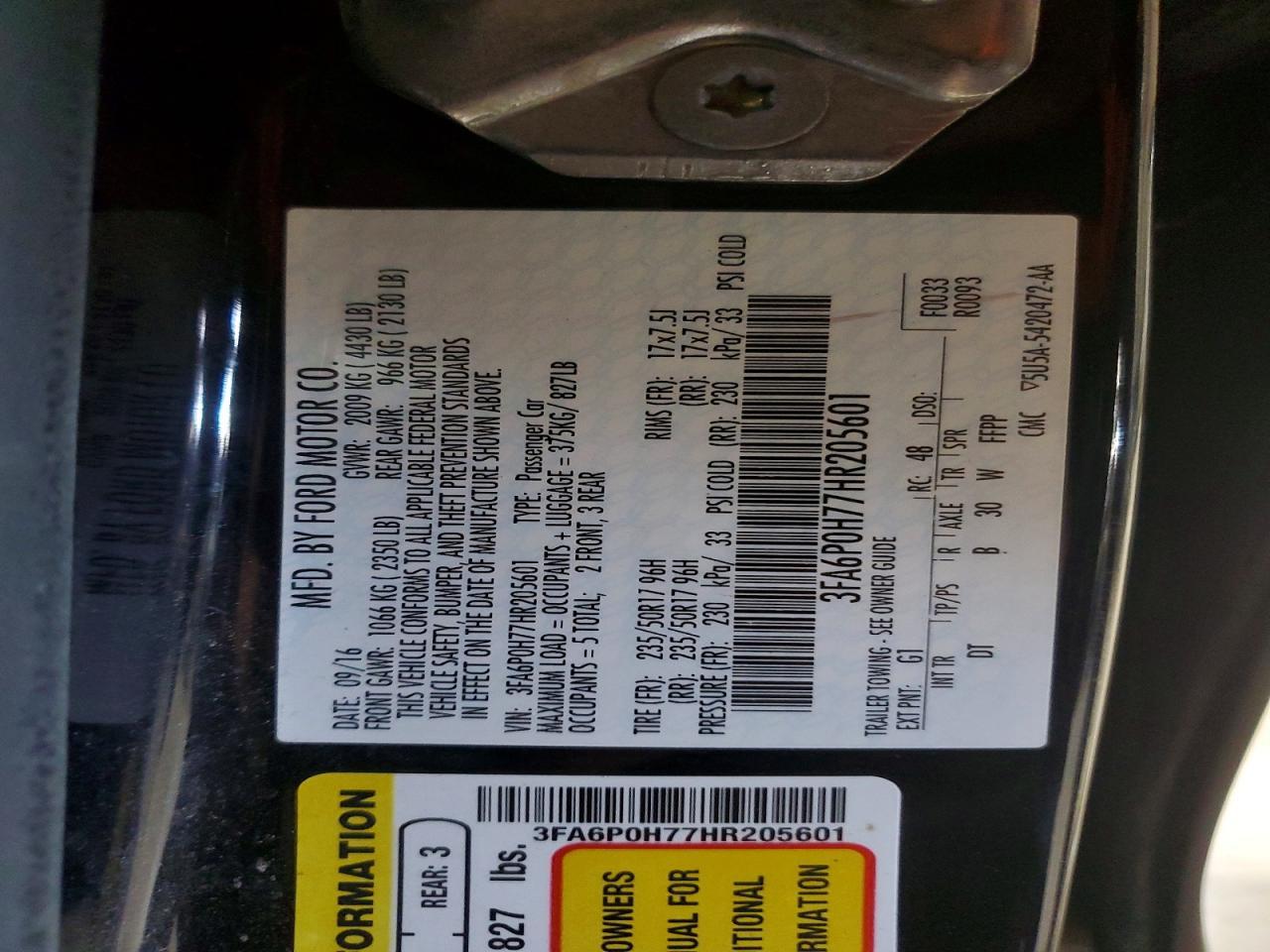 2017 Ford Fusion se