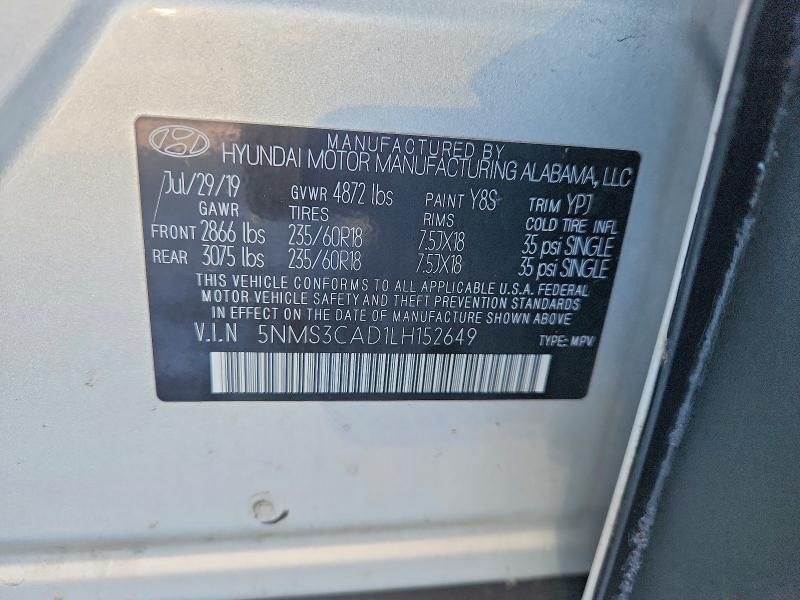 2020 Hyundai Santa fe sel