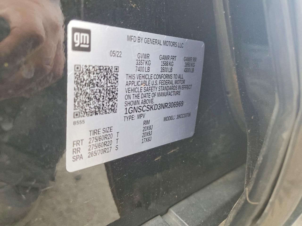 2022 Chevrolet Tahoe C1500 Premier