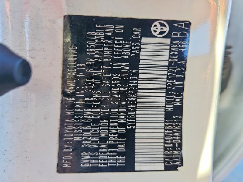 2019 Toyota Corolla l