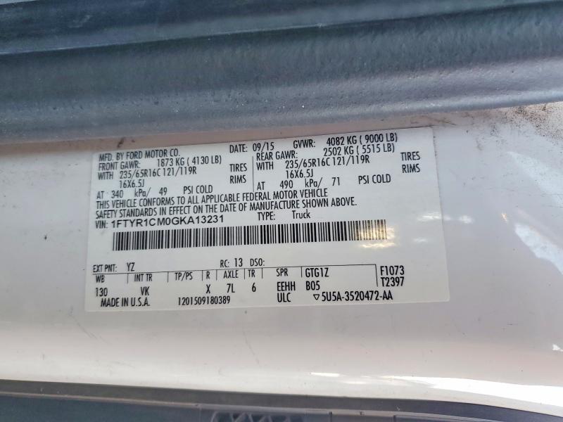 2016 Ford Transit T250 Utility / Service van