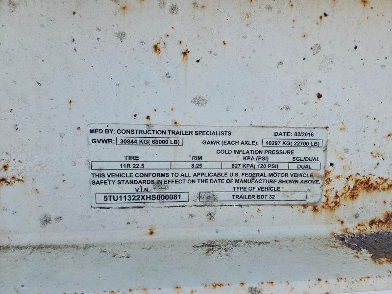 2017 Construction 2017 Urwi Unknown-Bottom Dump Trailer