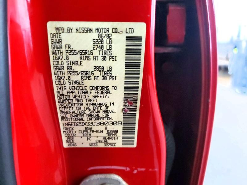 2002 Nissan Frontier Crew cab xe