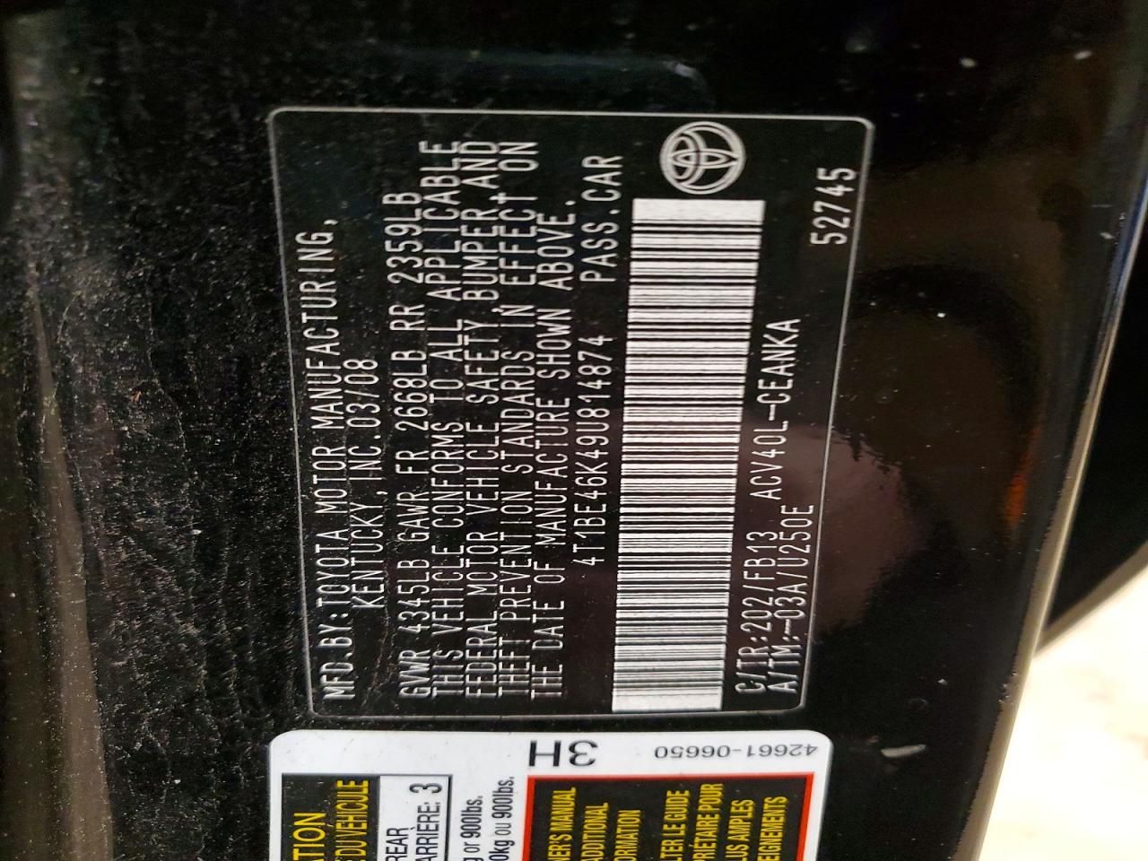 2009 Toyota Camry Base