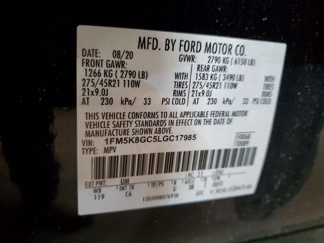 2020 Ford Explorer st