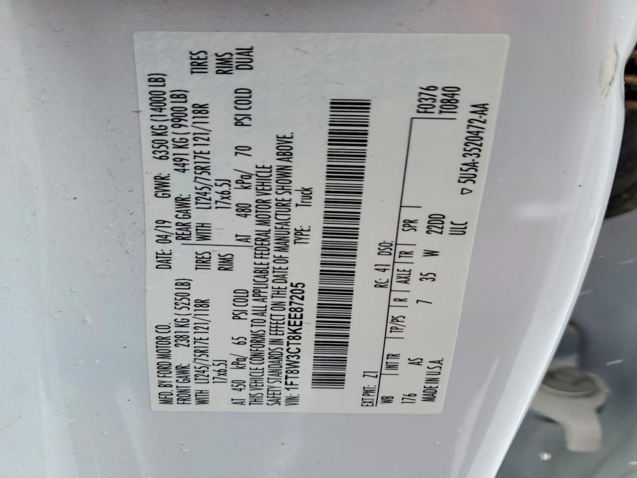 2019 Ford F350 Super Duty