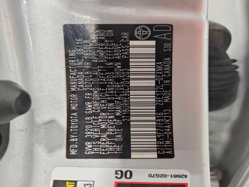 2016 Toyota Corolla l