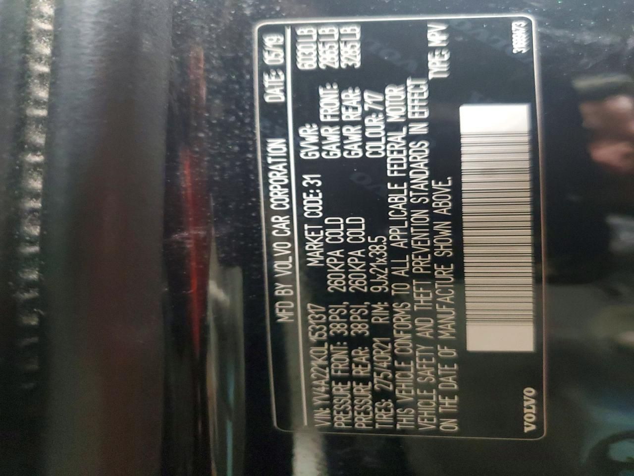 2020 Volvo Xc90 T6 Momentum