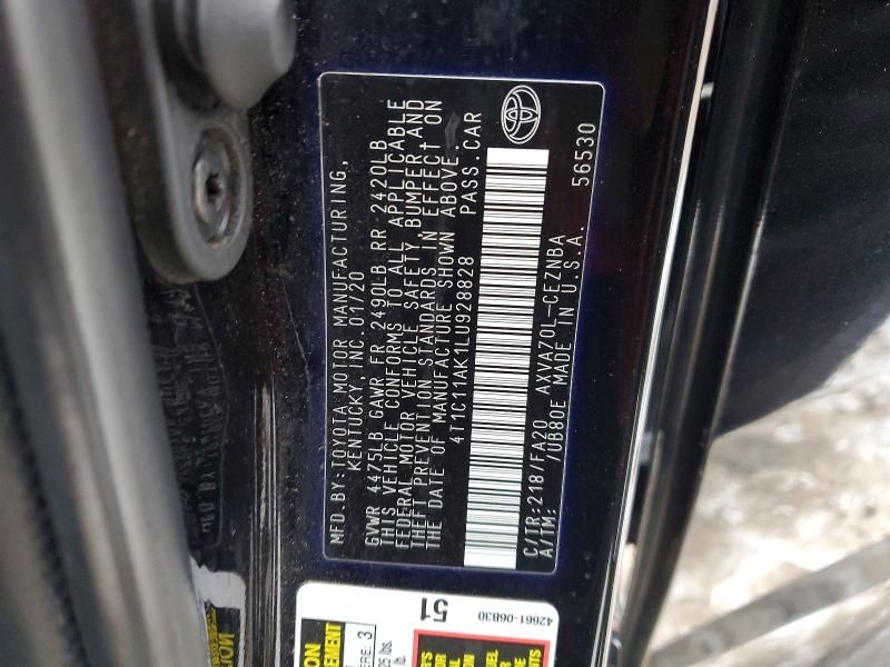 2020 Toyota Camry le