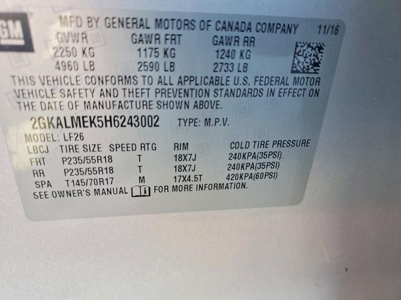 2017 GMC Terrain sle