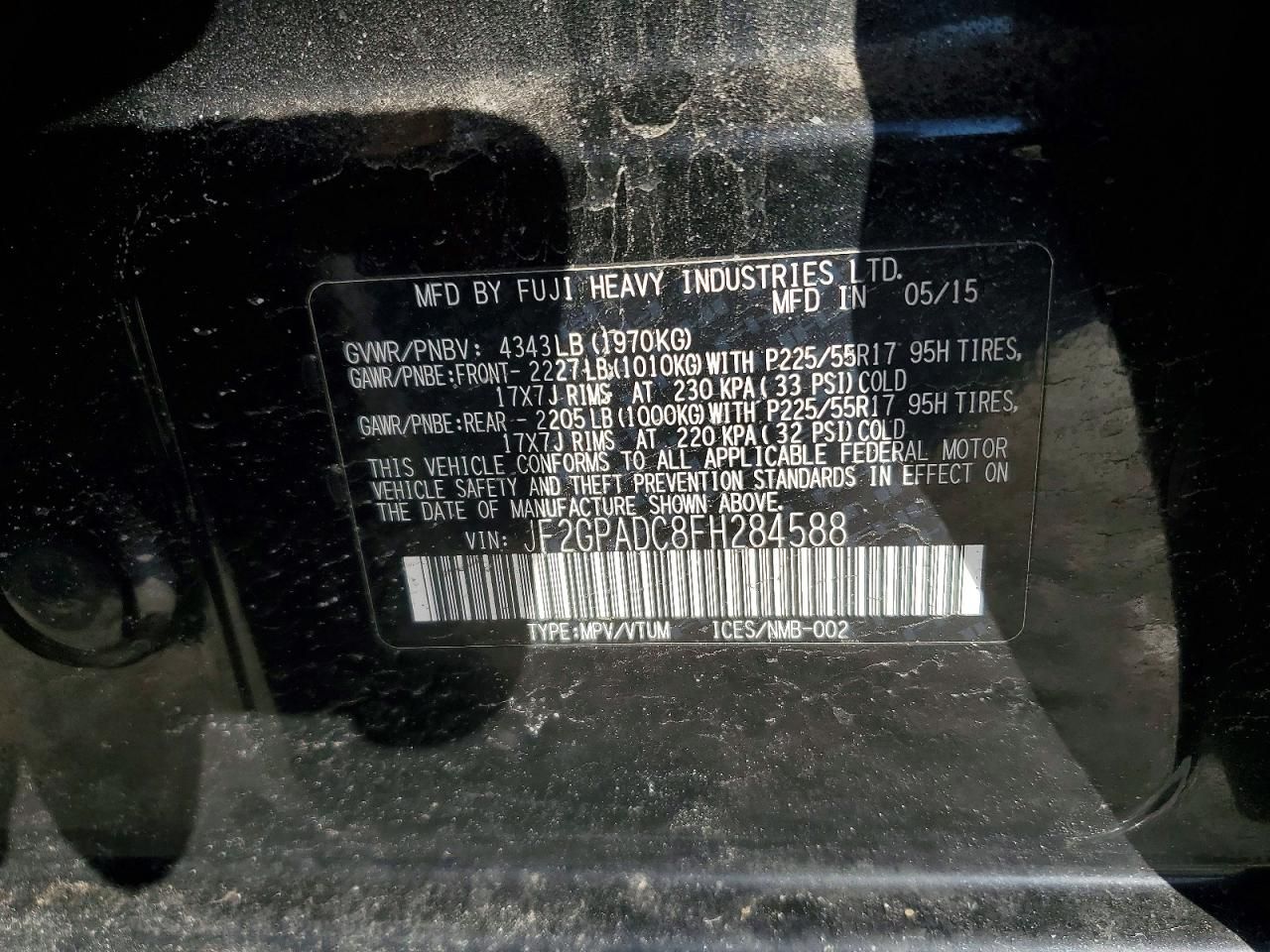 2015 Subaru Xv Crosstrek 2.0 Premium